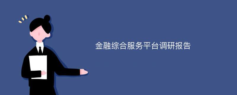 金融综合服务平台调研报告