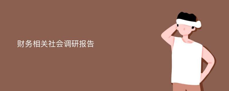 财务相关社会调研报告